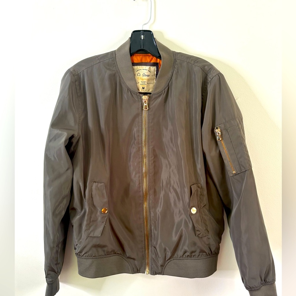 Ci Sono Bomber Jacket Olive Green